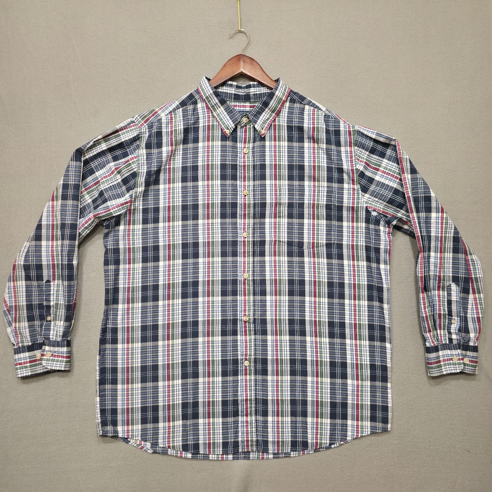 Cactus Men's Multicolor Plaid Long Sleeve Button Up Shirt Size XXLT